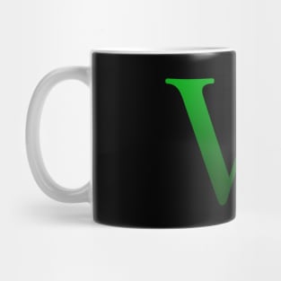 Green Roman Numeral 6 VI Mug